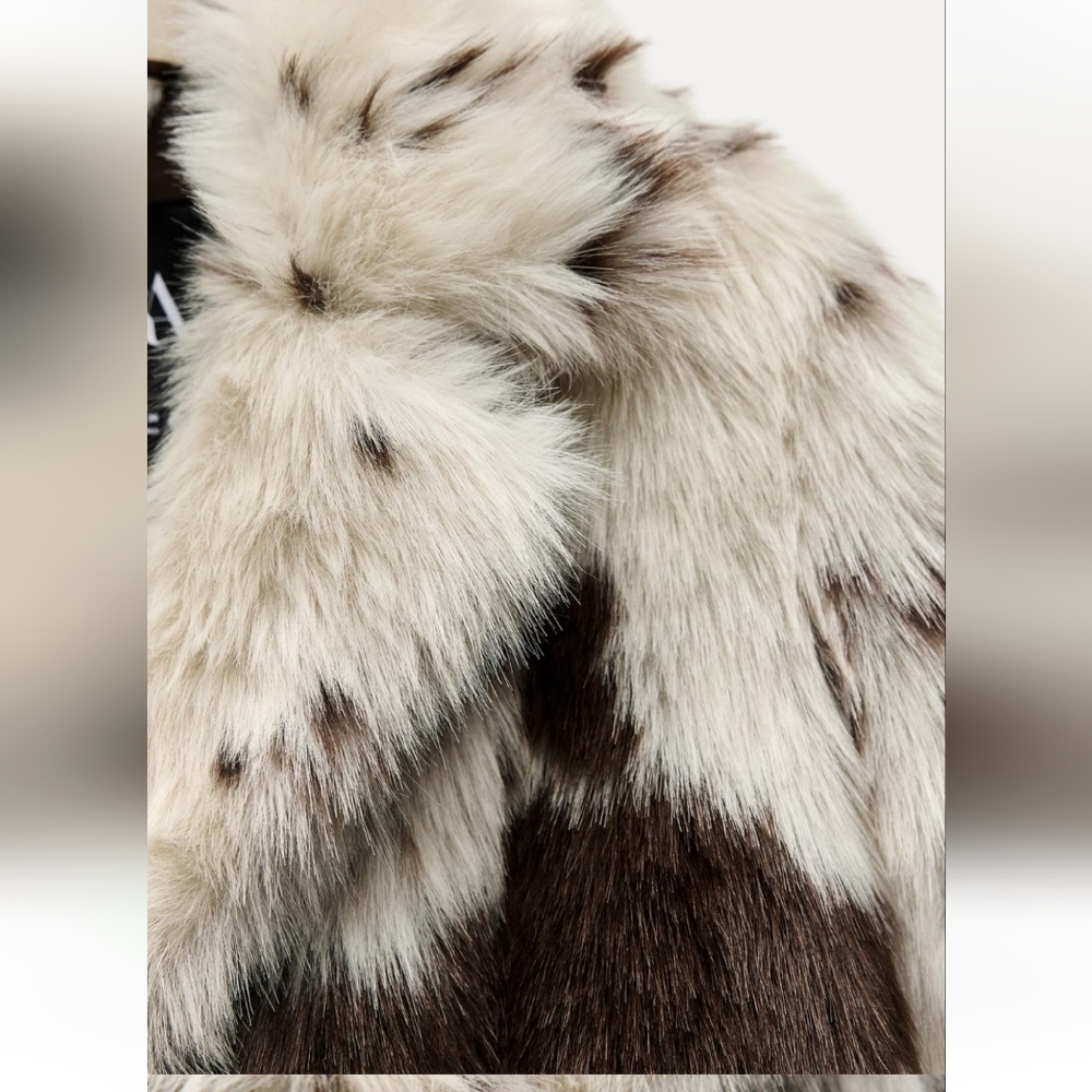 BNWT! Zara faux fur animal print coat - Picture 11 of 16